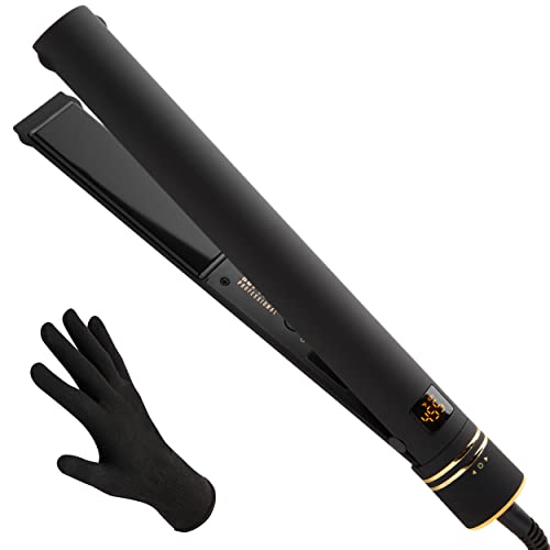 Hot Tools Pro Artist Black Gold Evolve Ionic Salon Hair Flat Iron | Long-Lasting...