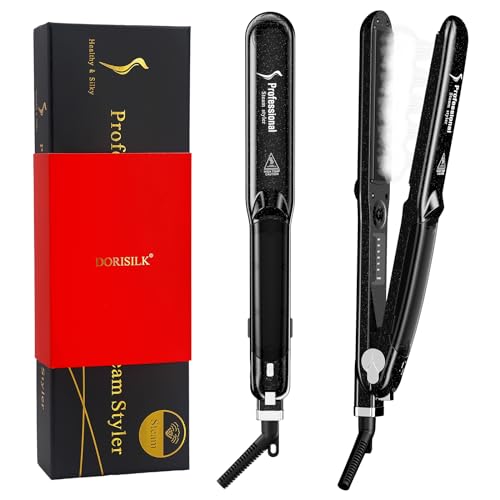 DORISILK 2.0 Upgraded Steam Straighteners for Hair, Professional Salon Ceramic...