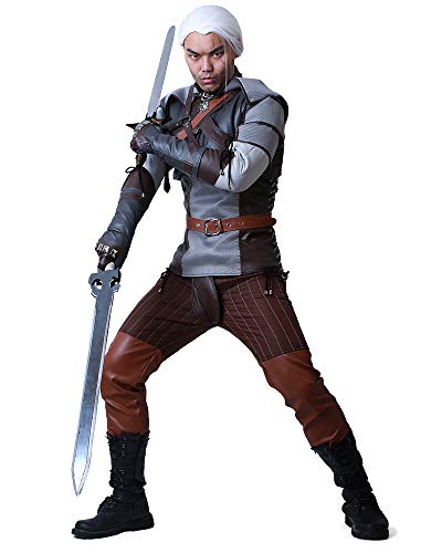 miccostumes Mens Game Witcher Cosplay Costume Outfit (S, Multicolored)