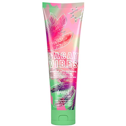 Devoted Creations Vacay Vibes Tanning Lotion – Indoor/Outdoor Tropical Bronzing...