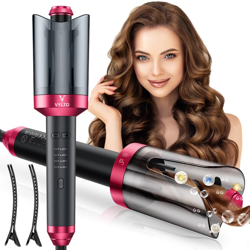 Vylto Automatic Curling Iron, Automatic Hair Curler with 1' Large Rotating Barrel & 4...