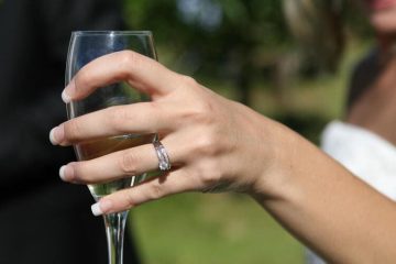 A Woman Holding a glass