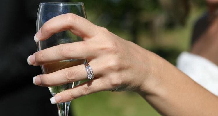 A Woman Holding a glass