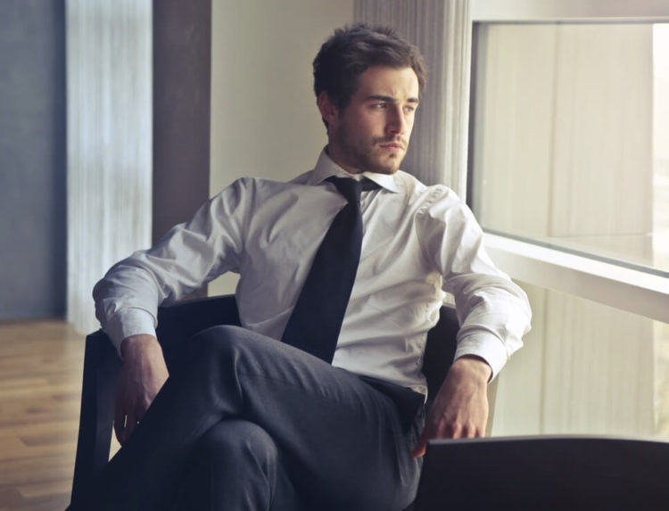 Business Casual Grey Shirt and Tie