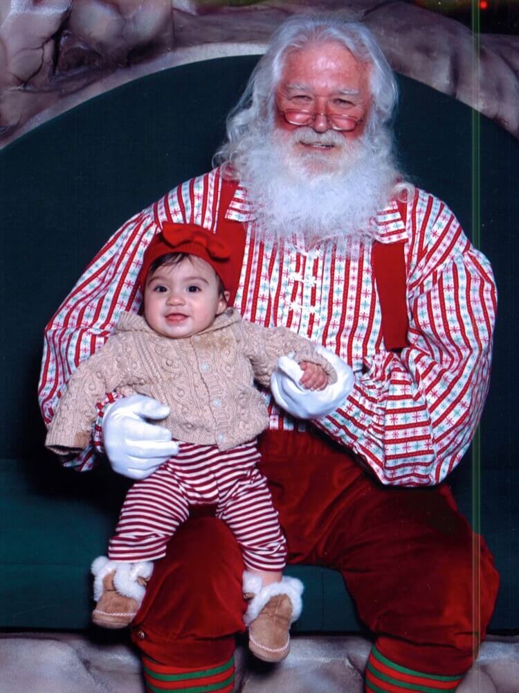 child with santa