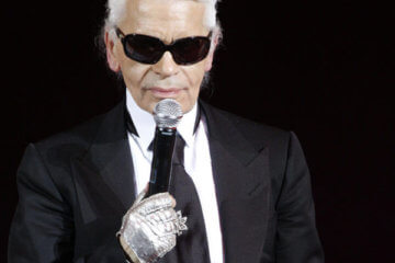 karl lagerfeld wearing suit sunglasses