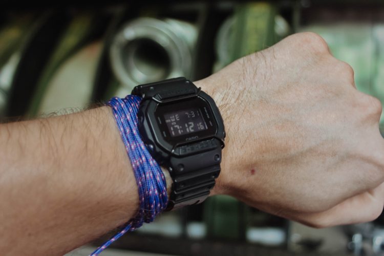 Man wearing military watch