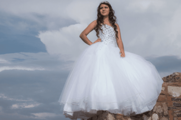 A Bride wearing Quinceanera Dress